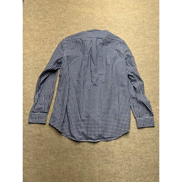 Ralph Lauren Blue & White Gingham Classic Fit Button Down Men's Shirt Large - Picture 6 of 8